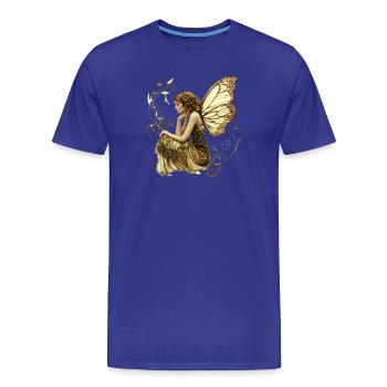 Edel-Fee mit Schmetterlingsflügel - Männer Premium Bio T-Shirt - Königsblau - Vorne - Damien (186cm)