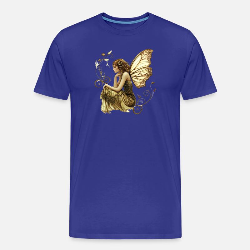 Edel-Fee mit Schmetterlingsflügel - Männer Premium Bio T-Shirt - Königsblau