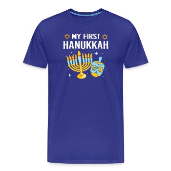 Hanukah Hanukkah Chanukkah - Men's Premium Organic T-Shirt - royal blue - Front - Damien (186cm)