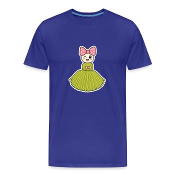 Poupée pompon Stella - T-shirt bio Premium Homme - bleu roi - Devant - Damien (186cm)