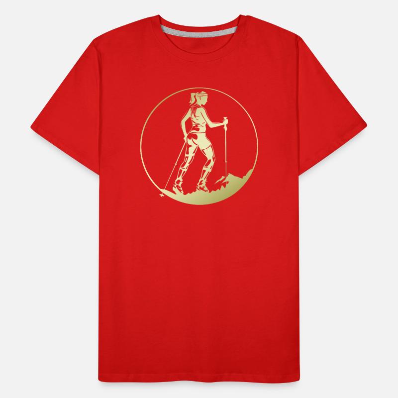 Nordic Walking Silhouette Men's Premium Organic T-Shirt