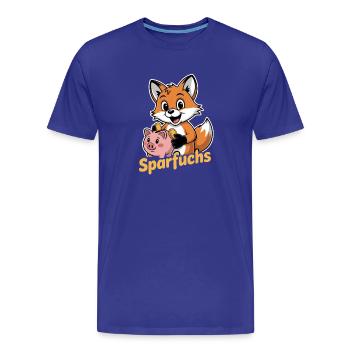 Tirelire avec tirelire et pièces de monnaie - T-shirt bio Premium Homme - bleu roi - Devant - Damien (186cm)