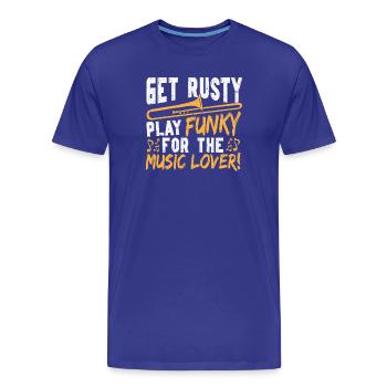 Tromboniste Fanfare, Fanfare, Trombone, Trombone - T-shirt bio Premium Homme - bleu roi - Devant - Damien (186cm)