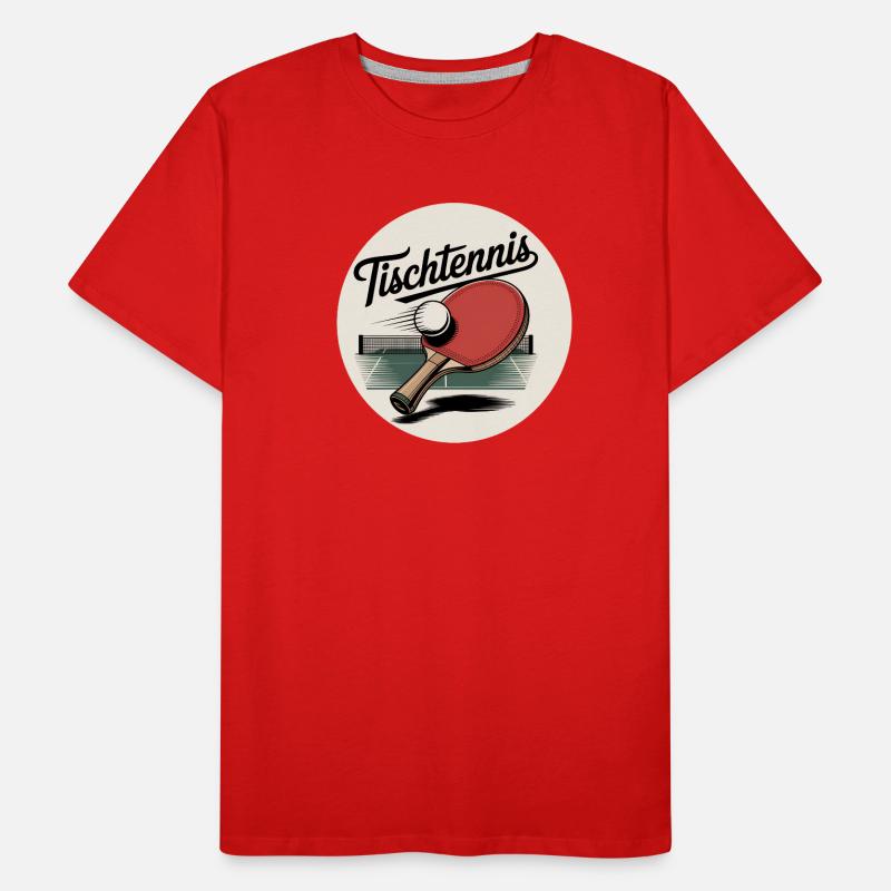 Raquette de tennis de table rétro T-shirt bio Premium Homme