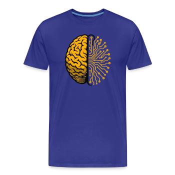 Brain and Circuits AI - Men's Premium Organic T-Shirt - royal blue - Front - Damien (186cm)