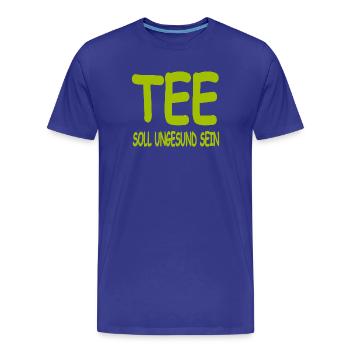 Tea - Men's Premium Organic T-Shirt - royal blue - Front - Damien (186cm)