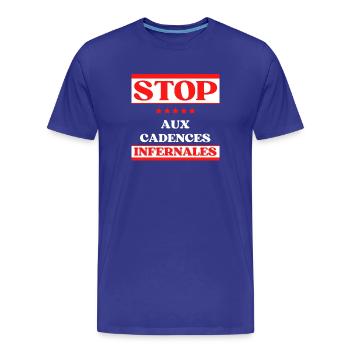STOPPT das höllische Tempo - Männer Premium Bio T-Shirt - Königsblau - Vorne - Damien (186cm)