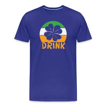 Boisson de la Saint-Patrick - T-shirt bio Premium Homme - bleu roi - Devant - Damien (186cm)