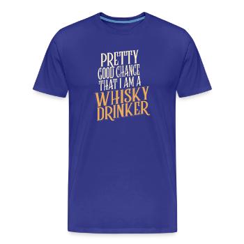 Whiskey Saying Whiskey Drinker Whiskey Lovers - T-shirt bio Premium Homme - bleu roi - Devant - Damien (186cm)
