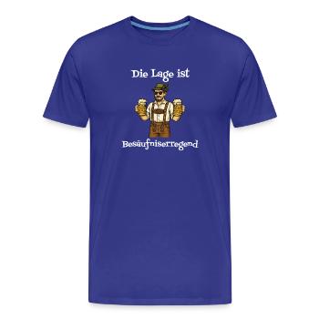 Beer festival visitors Funny Bavarian with beer mugs - Men's Premium Organic T-Shirt - royal blue - Front - Damien (186cm)