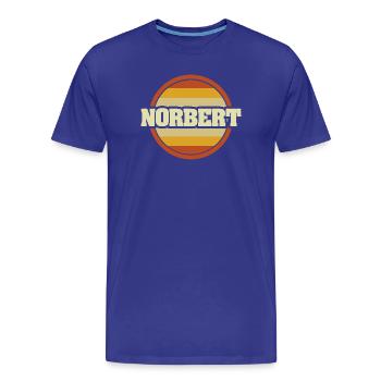 Prénom Norbert - T-shirt bio Premium Homme - bleu roi - Devant - Damien (186cm)