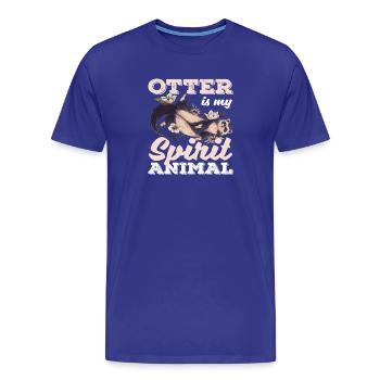Sea Otter Cartoon Spirtit Animal Lover - Men's Premium Organic T-Shirt - royal blue - Front - Damien (186cm)