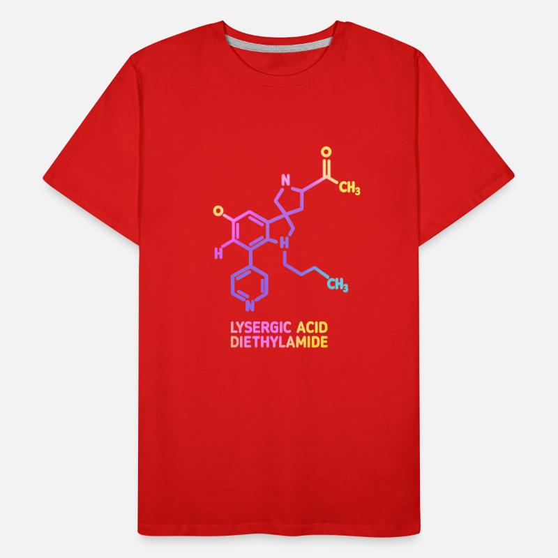 Psychedelische Molekülkunst LSD  Männer Premium Bio T-Shirt