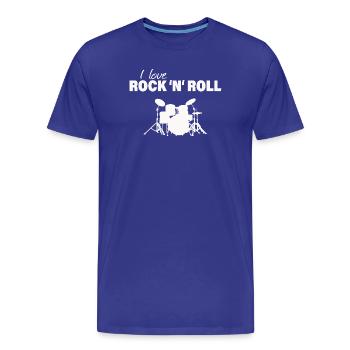 ROCK AND ROLL - Männer Premium Bio T-Shirt - Königsblau - Vorne - Damien (186cm)
