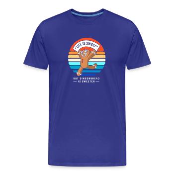 Gingerbread Christmas Gingerbread Man Gingerbread - Men's Premium Organic T-Shirt - royal blue - Front - Damien (186cm)