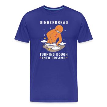 Gingerbread Christmas Gingerbread Man Gingerbread - Men's Premium Organic T-Shirt - royal blue - Front - Damien (186cm)
