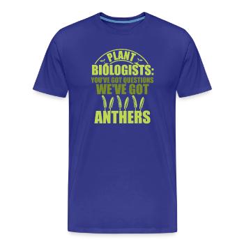Biology Teacher Biologist Microbiology Biologist - Men's Premium Organic T-Shirt - royal blue - Front - Damien (186cm)