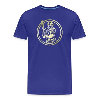 Baseball Silhouette - T-shirt bio Premium Homme - bleu roi - Devant - Damien (186cm)