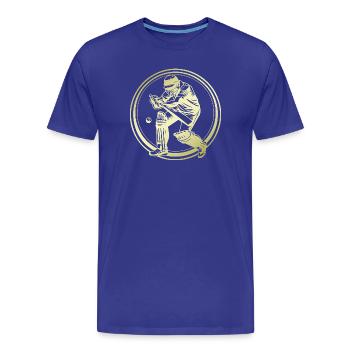 Cricket Silhouette - Männer Premium Bio T-Shirt - Königsblau - Vorne - Damien (186cm)