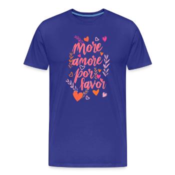 more amore por favor - Men's Premium Organic T-Shirt - royal blue - Front - Damien (186cm)