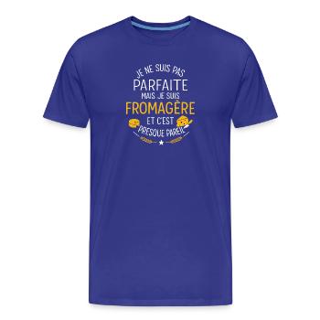 Ich bin nicht perfekt, aber ich bin ein Käser - Männer Premium Bio T-Shirt - Königsblau - Vorne - Damien (186cm)
