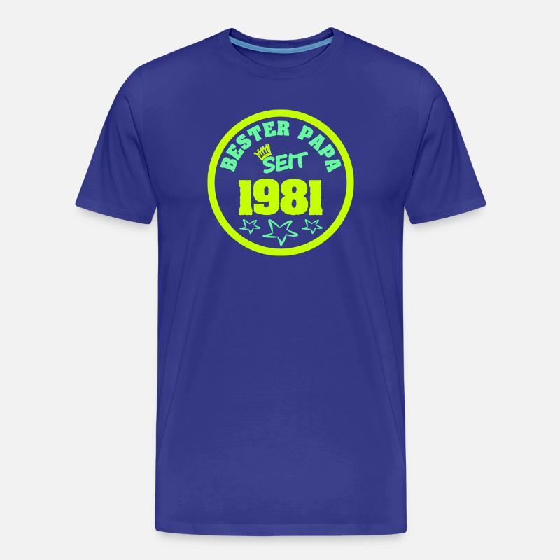 Vater 1981 - Männer Premium Bio T-Shirt - Königsblau