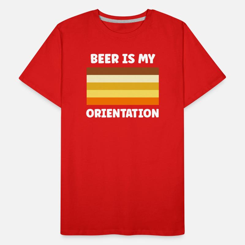 Beer is my orientation Men's Premium Organic T-Shirt