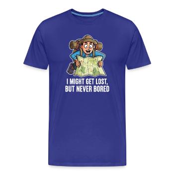 Wanderlust Design – un dicton amusant pour les aventuriers - T-shirt bio Premium Homme - bleu roi - Devant - Damien (186cm)