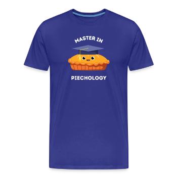 Master in Piechology – Funny Graduation Pun - Men's Premium Organic T-Shirt - royal blue - Front - Damien (186cm)
