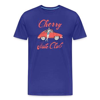Cherry Auto Club - T-shirt bio Premium Homme - bleu roi - Devant - Damien (186cm)