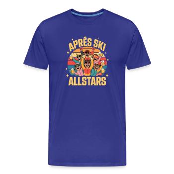 Après-ski Allstars Hut Fun Slope Party - T-shirt bio Premium Homme - bleu roi - Devant - Damien (186cm)