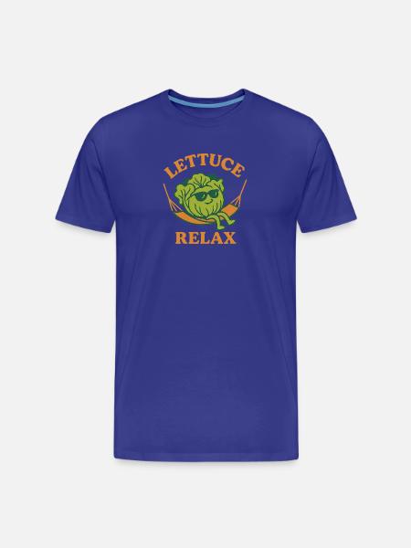Lettuce Relax at Hamaka - Men's Premium Organic T-Shirt - royal blue