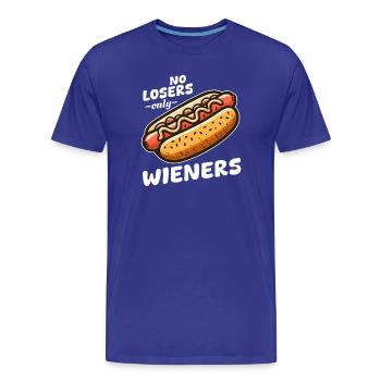 Hot dog No Losers Wieners - Men's Premium Organic T-Shirt - royal blue - Front - Damien (186cm)