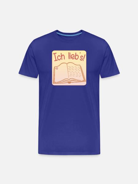 HOBBY READING BOOKS LOVE BOOK - Men's Premium Organic T-Shirt - royal blue