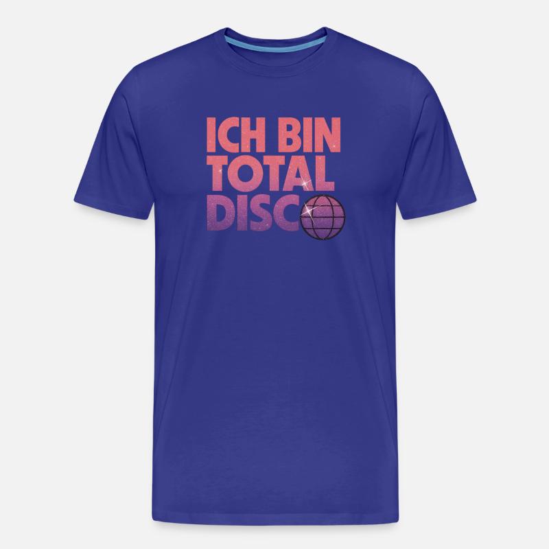 Ich bin total Disco - Männer Premium Bio T-Shirt - Königsblau