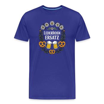 Lederhosen Costume traditionnel Bretzel Tente à bière Festival folklorique de Bavière - T-shirt bio Premium Homme - bleu roi - Devant - Damien (186cm)
