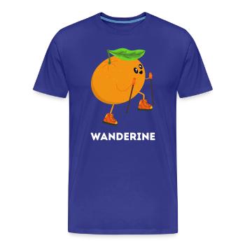 Wanderine - Mandarine geht wandern Wortspiel - Männer Premium Bio T-Shirt - Königsblau - Vorne - Damien (186cm)