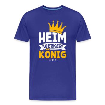 Roi de l’amélioration de l’habitat – Funny Craftsman Design - T-shirt bio Premium Homme - bleu roi - Devant - Damien (186cm)