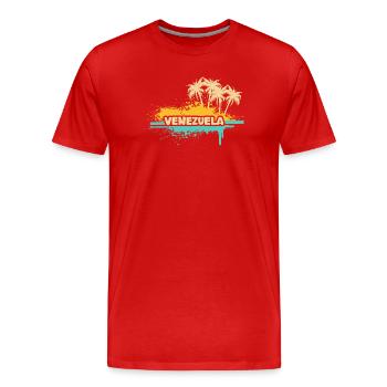 Urlaub Venezuela - Männer Premium Bio T-Shirt - Rot - Vorne - Damien (186cm)