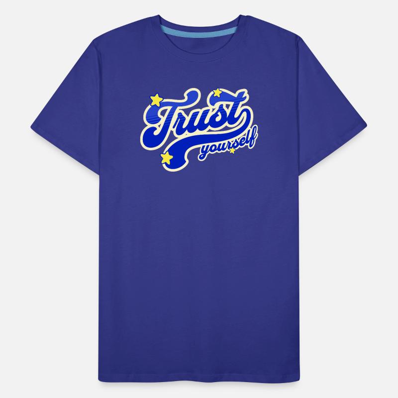 Self-Confidence Starry Script Men's Premium Organic T-Shirt