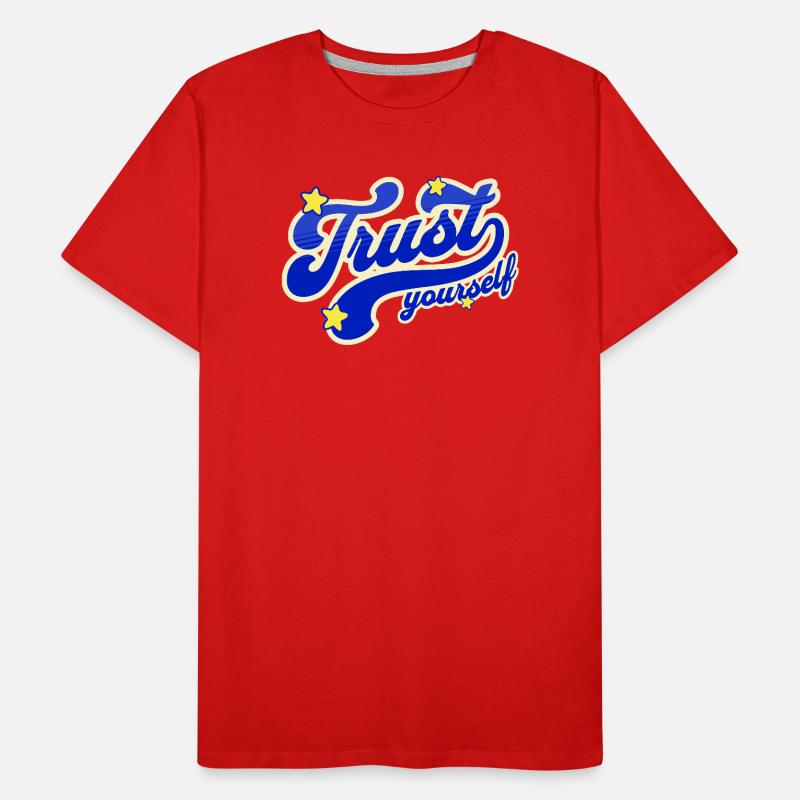 Selbstvertrauen Sternenskript Männer Premium Bio T-Shirt