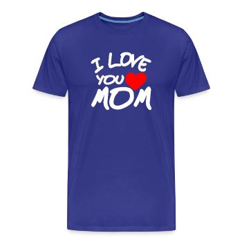 Mère - T-shirt bio Premium Homme - bleu roi - Devant - Damien (186cm)