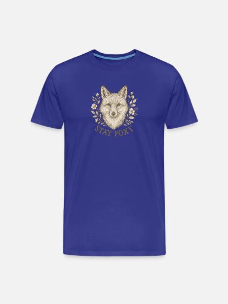 Stay Foxy – Wild & Stylish - Men's Premium Organic T-Shirt - royal blue