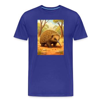 Echidna Un vagabond épineux au charme ancien - T-shirt bio Premium Homme - bleu roi - Devant - Damien (186cm)