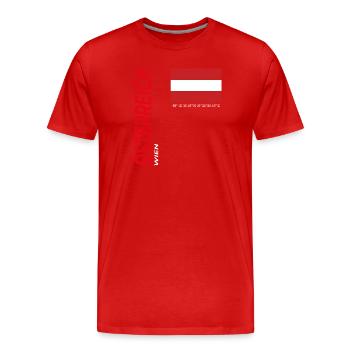 Vienna - Men's Premium Organic T-Shirt - red - Front - Damien (186cm)