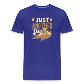 Seeotter Cartoon Lustiges Wortspiel Otter - Männer Premium Bio T-Shirt - Königsblau - Vorne - Damien (186cm)
