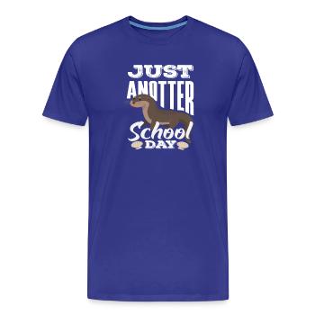 Seeotter Cartoon School Day - Männer Premium Bio T-Shirt - Königsblau - Vorne - Damien (186cm)