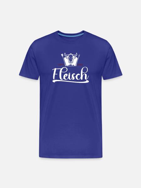Fleisch Bullenkopf Grill Logo 2023 - Männer Premium Bio T-Shirt - Königsblau