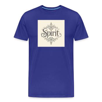 Spirit Ornament Floral Font - Men's Premium Organic T-Shirt - royal blue - Front - Damien (186cm)