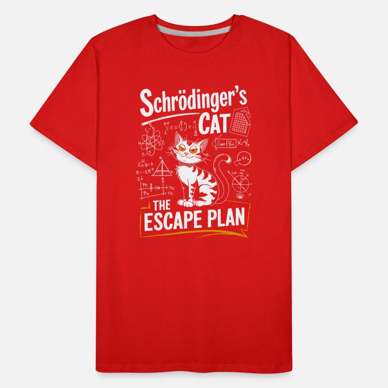 Chat Schrödinger : le plan d’évasion T-shirt bio Premium Homme
